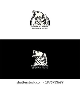 Vector big fish from the ocean,logo for fisherman