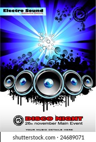 VECTOR Big musical Event Disco Night template