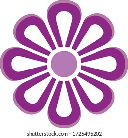 Vector big simple purple petal