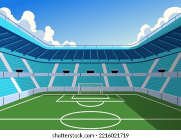 Vector of Big Stadium of Soccer Football
