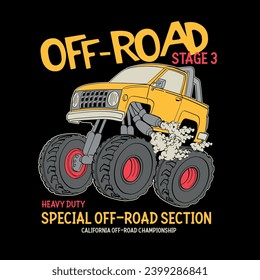 vector big tires off road illustration