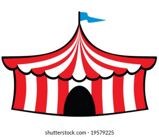 vector big top circus tent