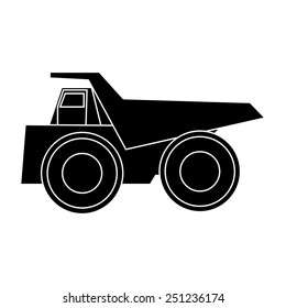 vector big truck silhouette 