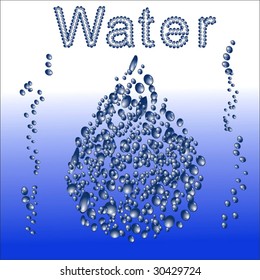 Vector Big Water Drop Of Drops