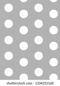 vector big white dots on pale light gentle grey modern creative card seamless illustration