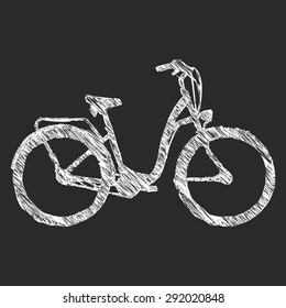 Vector bike black silhouette