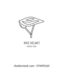 Vector bike helmet icon in trendy linear style