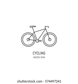Vector bike icon in trendy linear style