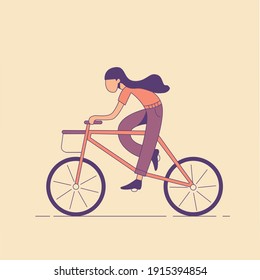 vector bike illustration flat design