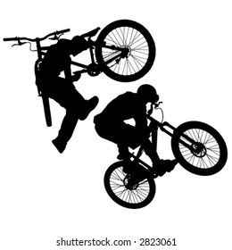 vector bike silhouettes