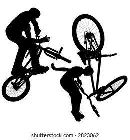 vector bike silhouettes