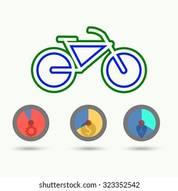Vector of bike symbol or icon