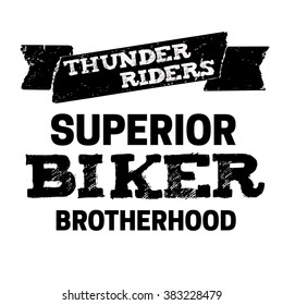 Vector biker quote with motivation phrase