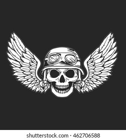 Vector biker set Hand drawn elements Repair Garage Motorcycle Biker Rider Freedom