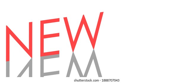 Vector Billboard Advertising Value New 3d Letters Red White Background