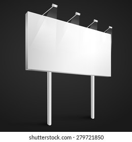 Vector billboard blank template, mockup 