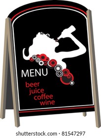 Vector billboard for drink menu