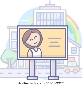 A vector billboard image