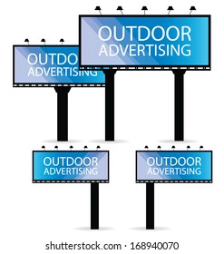 Vector billboard template. Outdoor advertising. Vector illustration.