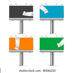 Vector Billboards Collection Isolated on White
