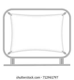 Vector Billet Press Wall with Blank Banner Isolated on White Background