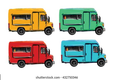 Vector billets for food truck