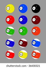 vector billiard balls