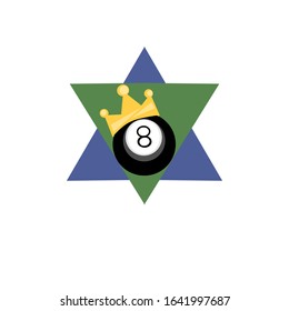 vector billiard logo with a simple concept. suitable for various design purposes.