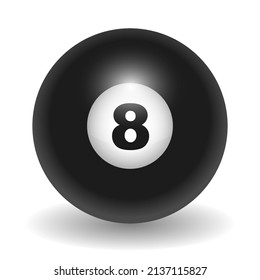 Vector Billiards Eight Ball. Easy Change Color