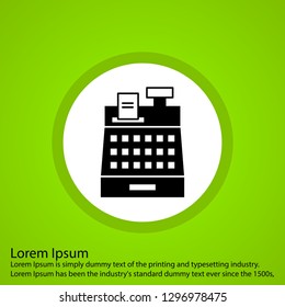  Vector billing machine icon
