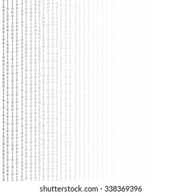 Vector Binary Code Background. Concept Binary Code Numbers. Algorithm Binary, Data Code, Decryption and Encoding.