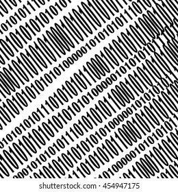 Vector Binary Code Background. Numbers Concept. Algorithm, Data Code, Decryption and Encoding