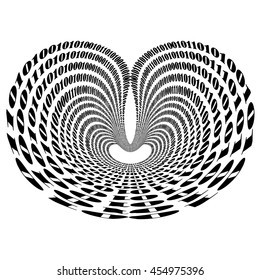 Vector Binary Code Background. Numbers Concept. Algorithm, Data Code, Decryption and Encoding