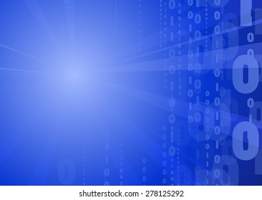 Vector :  binary code computer background