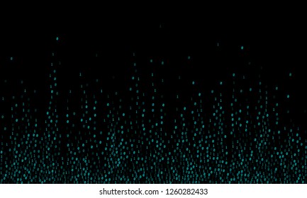Vector binary code cyber background. Hacker coding concept, row matrix vector. Data technology computer backdrop. Binary numbers 1, 0. Zero, one numbers cyber monday sale background.