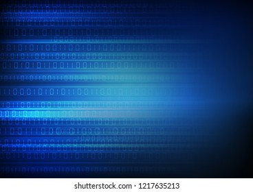 Vector : Binary code on blue background