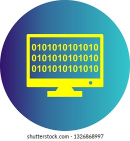 Vector Binary code online Icon
