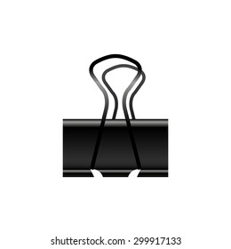 Vector binder clip on white background
