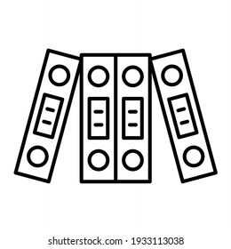 Vector Binders Outline Icon Design
