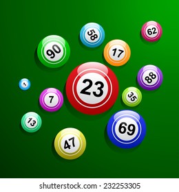 Bingo Ball Burst On Glowing Blue Stock Vector (Royalty Free) 130963868