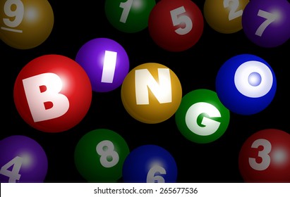 Vector Bingo Logo With Number Balls