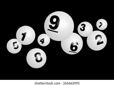 Vector Bingo / Lottery Number Balls Set