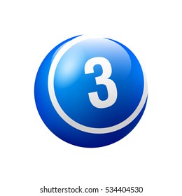 Vector Bingo / Lottery Number Balls Isolated on White Background - 3