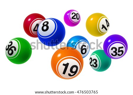 Vector Bingo / Lottery Number Balls Set Colorful