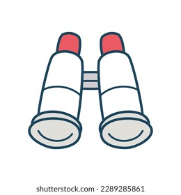 Vector binocular icon in comic style search cartoon vector illustration