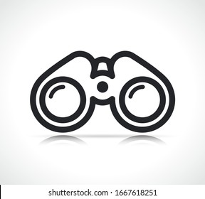 Vector Binocular Icon Symbol Design