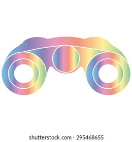 Vector Binocular Icon Symbol Set 