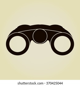 Vector Binocular Icon Symbol Set 