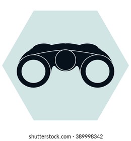 Vector Binocular Icon Symbol Set 