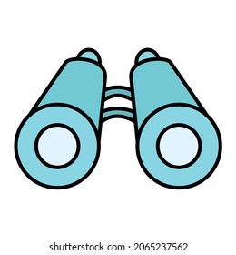  Vektorbinokulare, ausgefülltes Outline-Icon-Design
